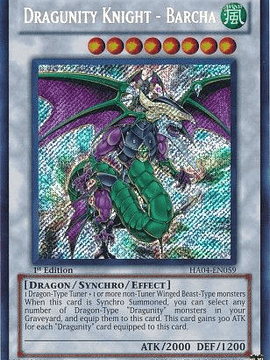 Dragunity Knight - Barcha - HA04-EN059 - Secret Rare 1st Edition