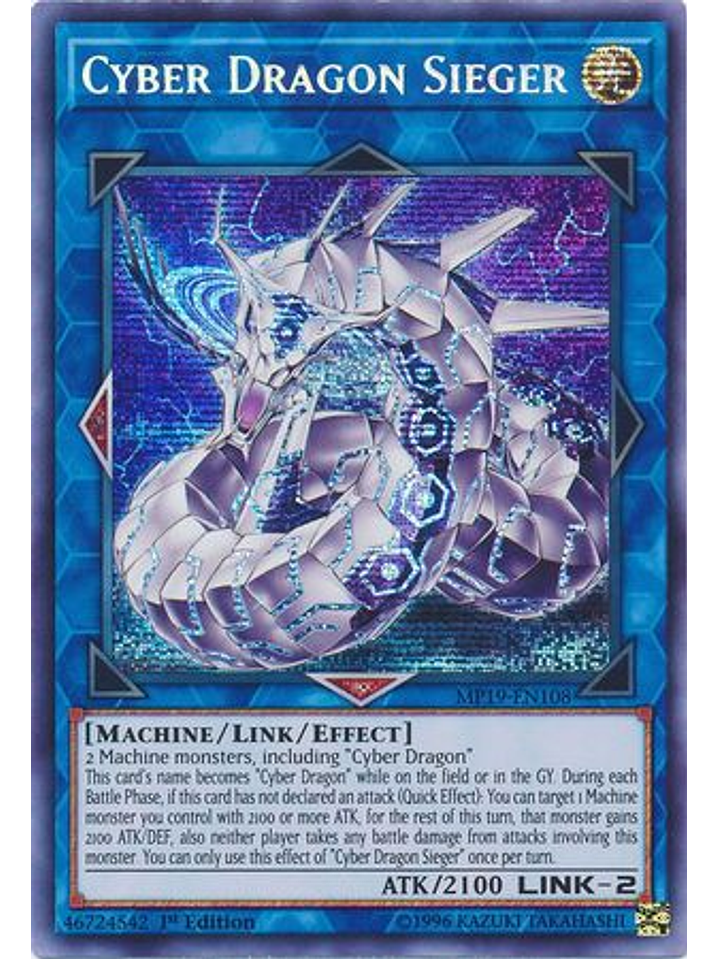 Cyber Dragon Sieger - MP19-EN108 - Prismatic Secret Rare 1st Edition 1