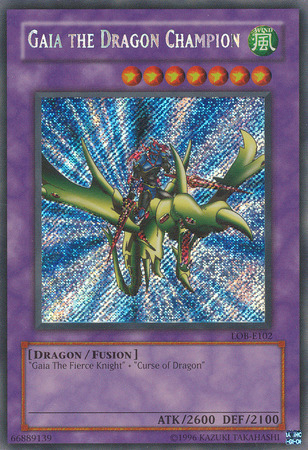 Gaia the Dragon Champion - LOB-F102 - Secret Rare Unlimited