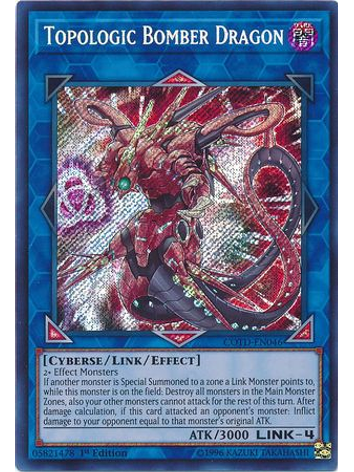 Topologic Bomber Dragon - COTD-EN046 - Secret Rare 1st Edition 1