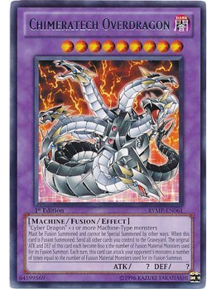 Chimeratech Overdragon - RYMP-EN061 - Rare 1st Edition 1