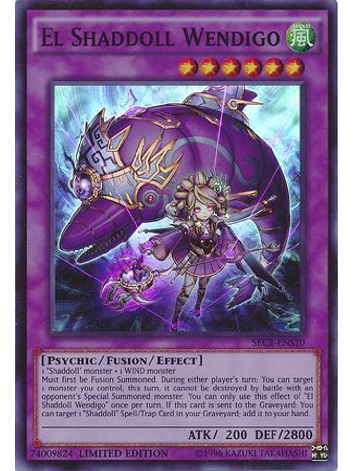 El Shaddoll Wendigo - SECE-ENS10 - Super Rare 1st Edition 1