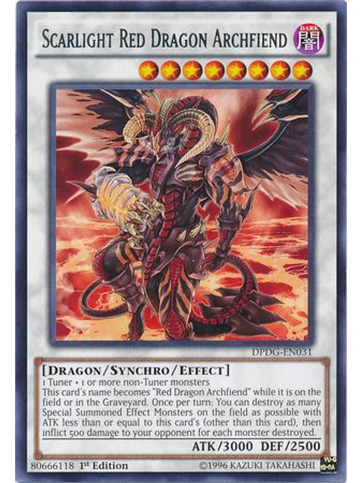 Scarlight Red Dragon Archfiend - DPDG-EN031 - Rare 1st Edition 1
