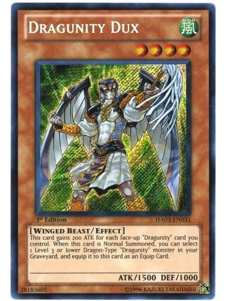 Dragunity Dux - HA03-EN031 - Secret Rare 1st Edition 1