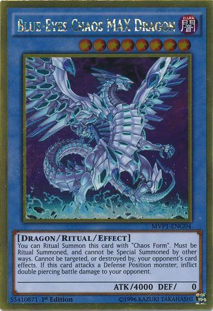 Blue-Eyes Chaos MAX Dragon - MVP1-ENG04 - Gold Rare 1st Edition
