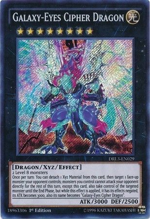 Galaxy-Eyes Cipher Dragon - DRL3-EN029 - Secret Rare 1st Edition