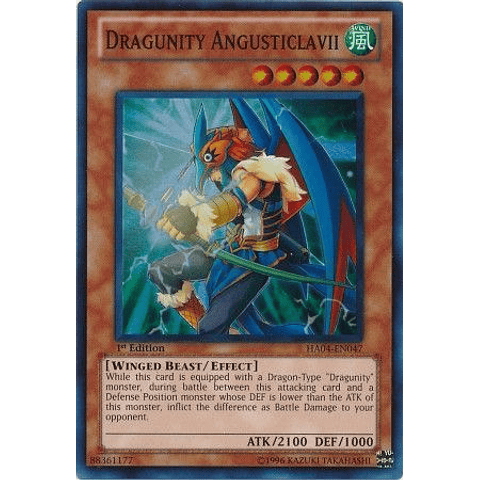 Dragunity Angusticlavii - ha04-en047 - Super Rare 1st Edition