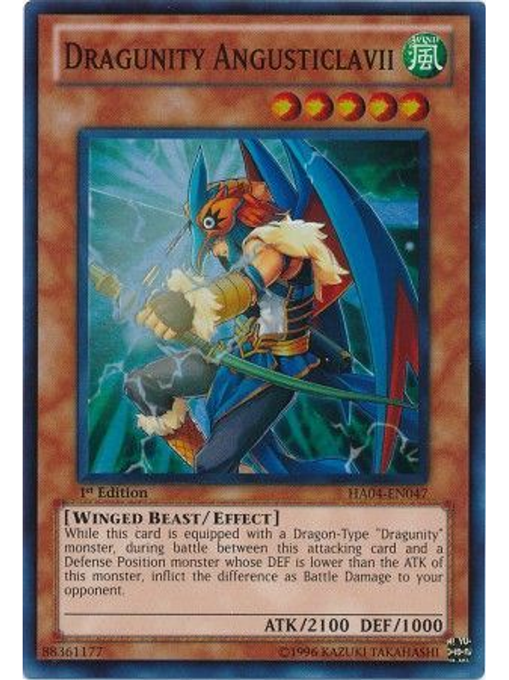 Dragunity Angusticlavii - ha04-en047 - Super Rare 1st Edition 1