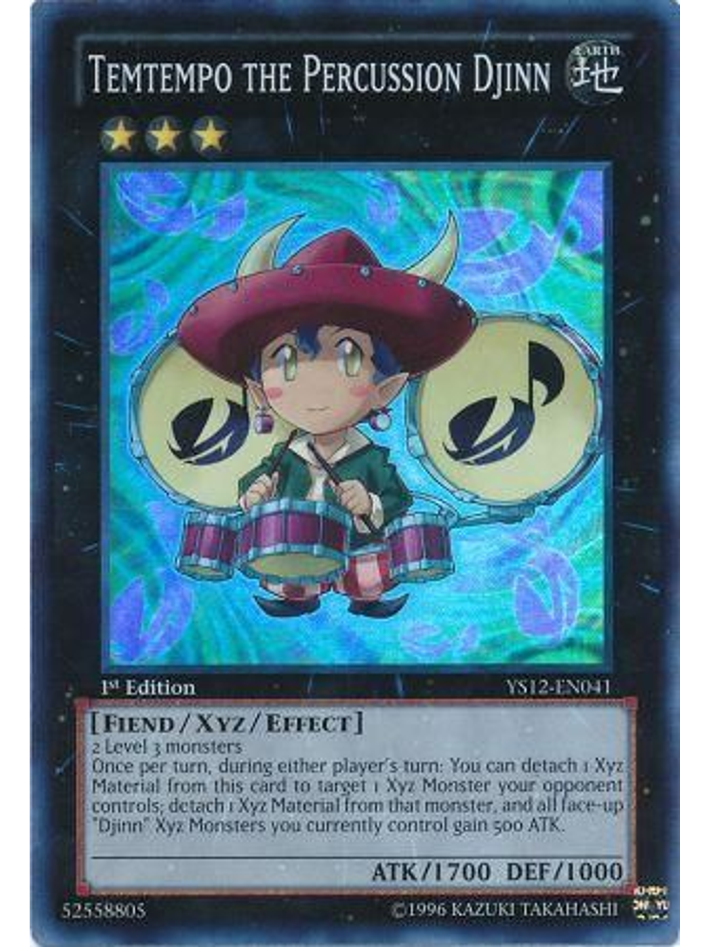 Temtempo The Percussion Djinn - ys12-en041 - Super Rare 1st Edition 1