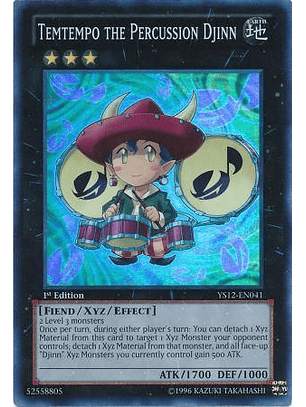 Temtempo The Percussion Djinn - ys12-en041 - Super Rare 1st Edition