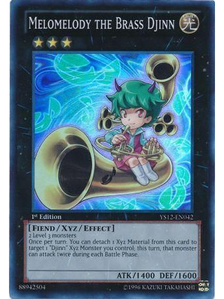 Melomelody The Brass Djinn - ys12-en042 - Super Rare 1st Edition 1
