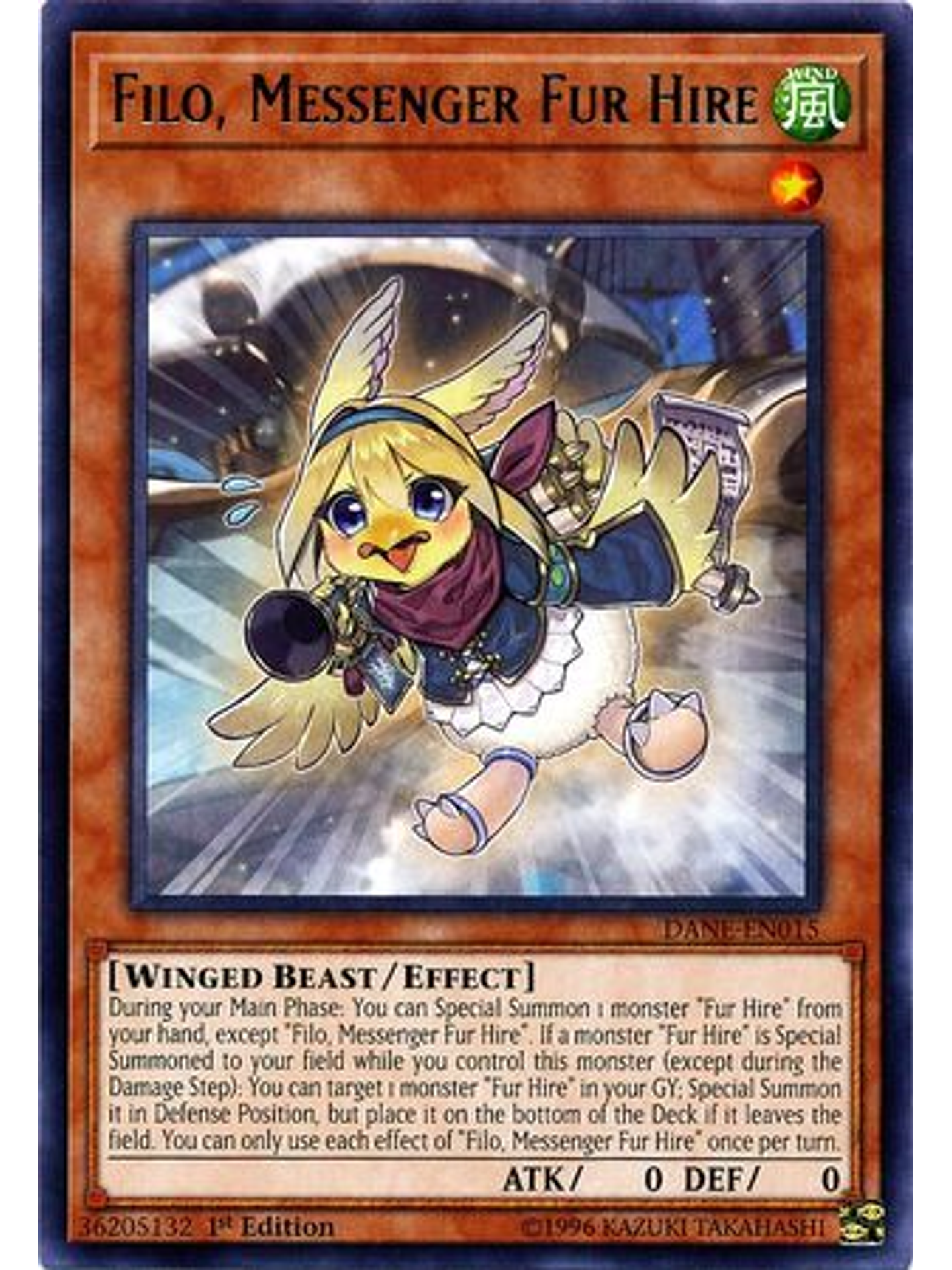 Filo, Messenger Fur Hire - DANE-EN015 - Rare 1st Edition 1