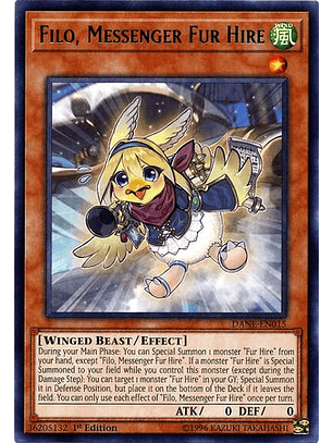Filo, Messenger Fur Hire - DANE-EN015 - Rare 1st Edition