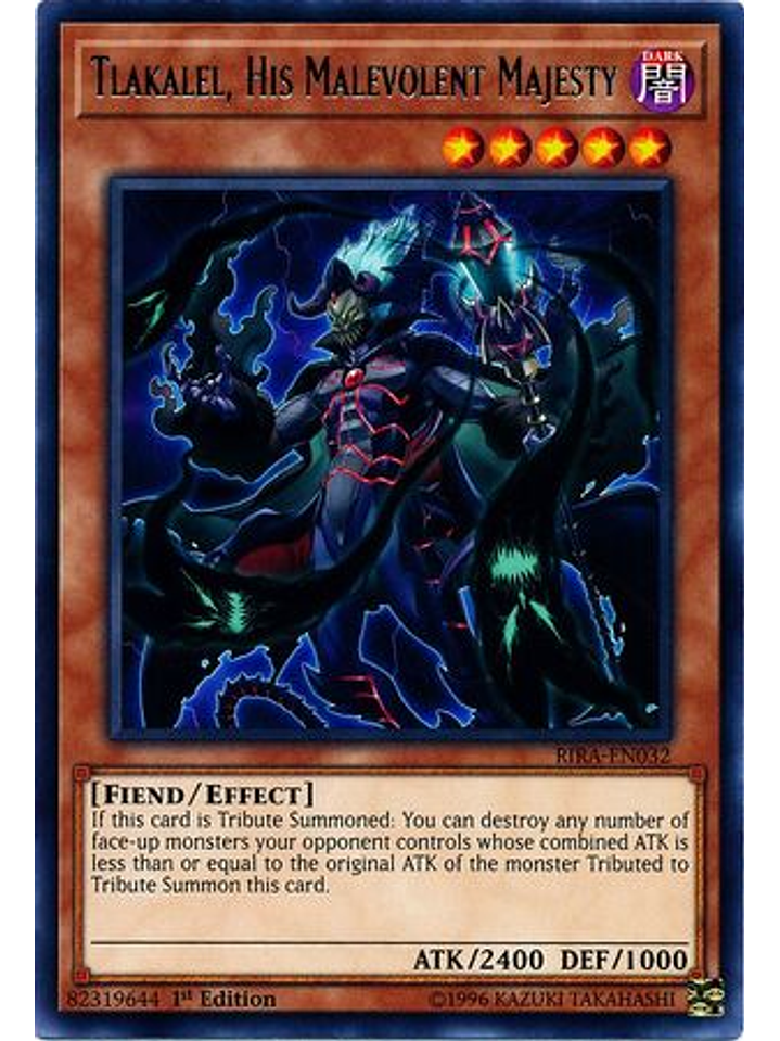 Tlakalel, His Malevolent Majesty - rira-en032 - Rare 1st Edition 1