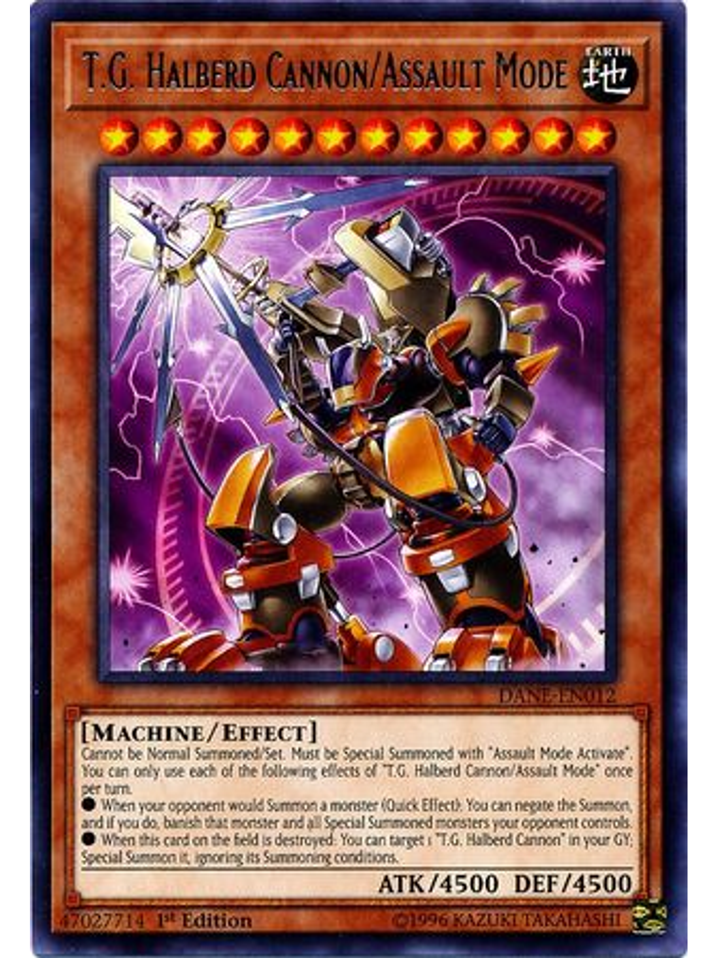 T.g. Halberd Cannon/assault Mode - dane-en012 - Rare 1st Edition 1