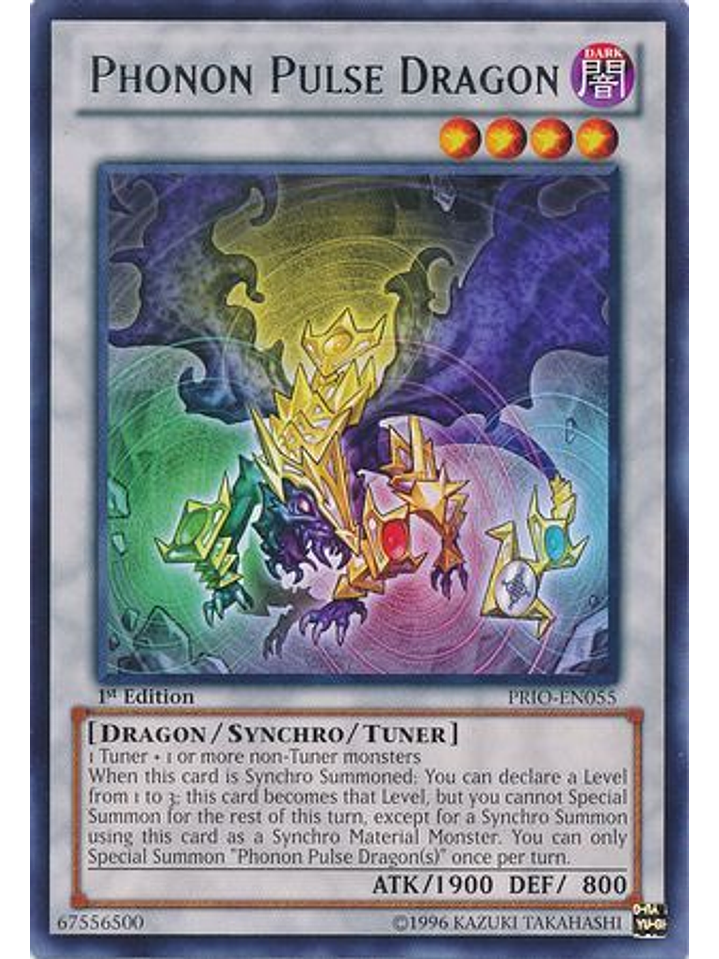 Phonon Pulse Dragon - prio-en055 - Rare 1st Edition 1