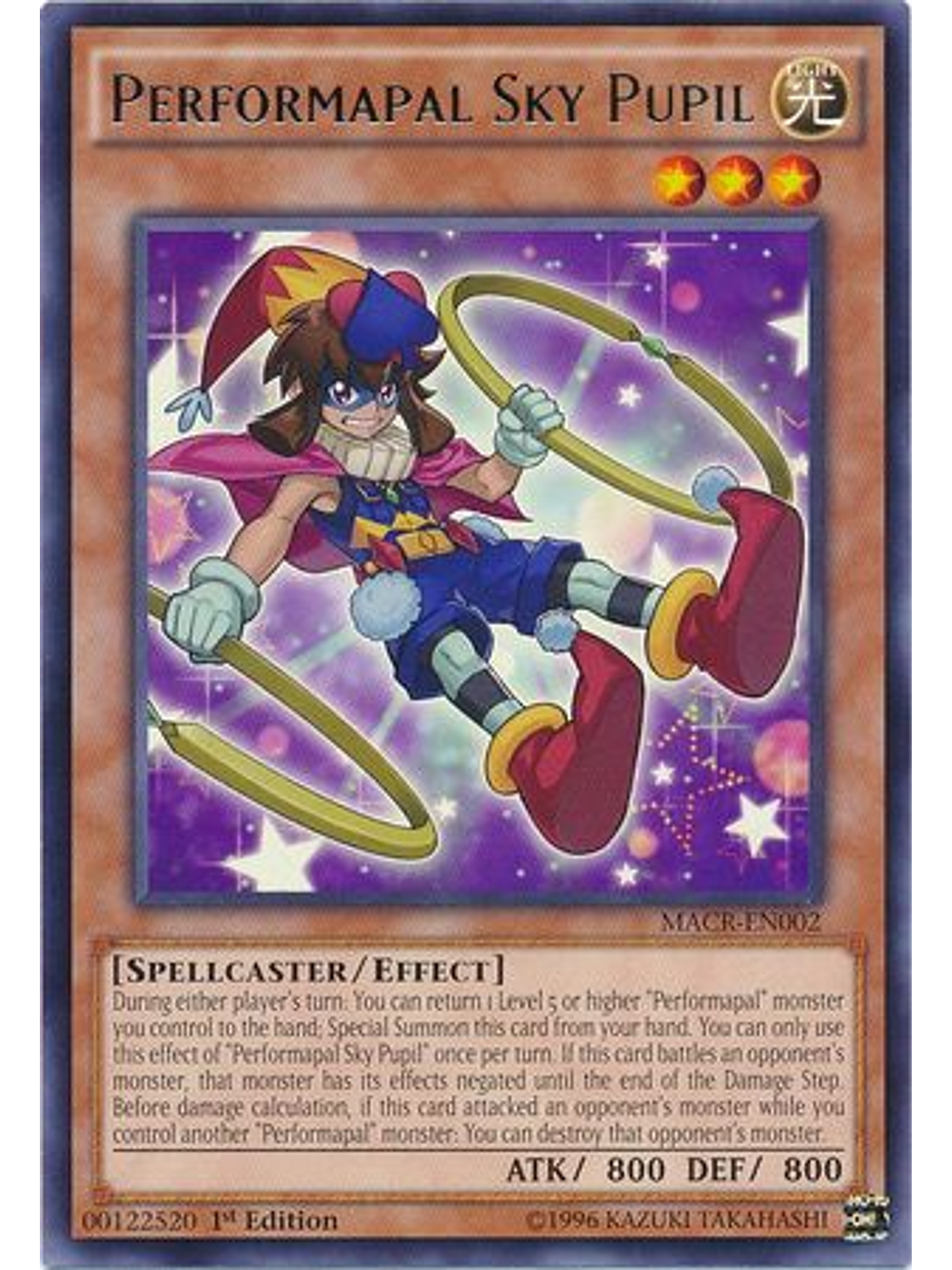 Performapal Sky Pupil - MACR-EN002 - Rare 1st Edition 1