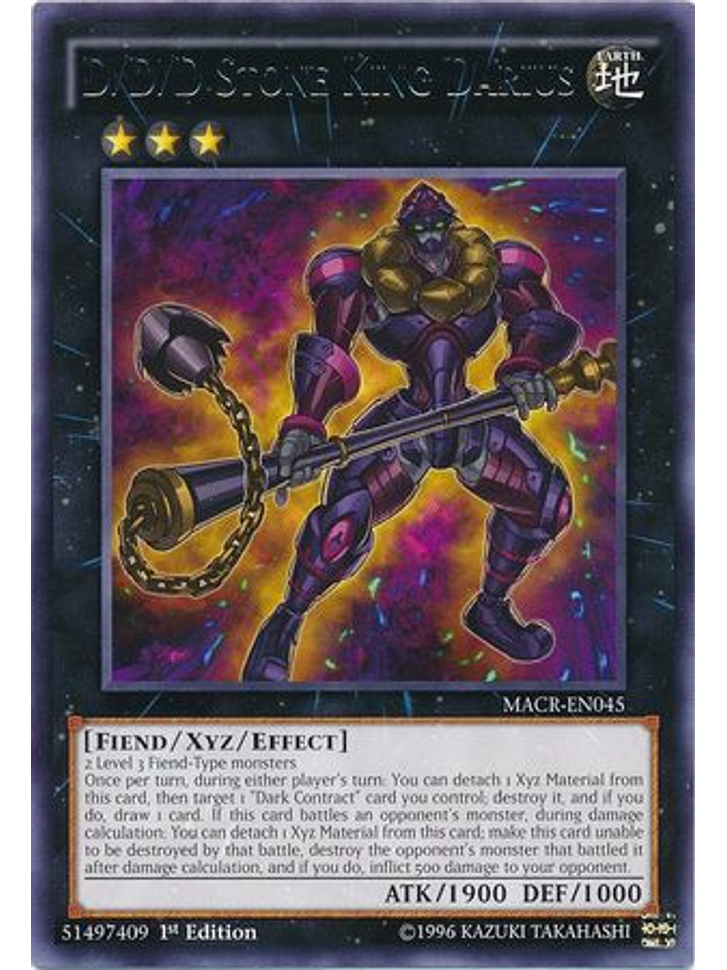D/d/d Stone King Darius - macr-en045 - Rare 1st Edition 1
