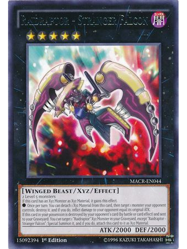 Raidraptor - Stranger Falcon - MACR-EN044 - Rare 1st Edition 1