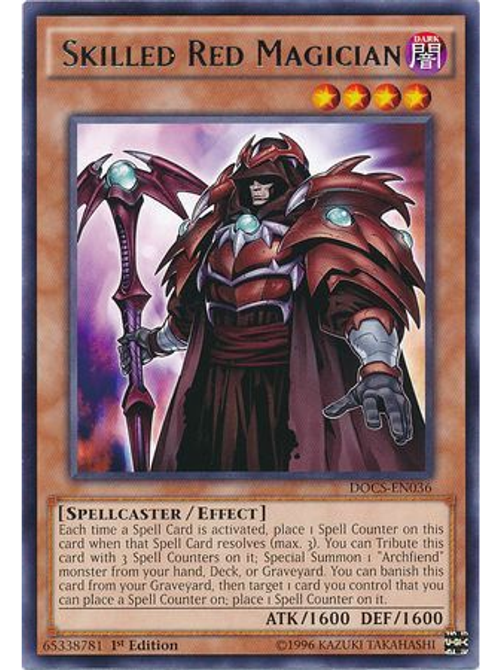Skilled Red Magician - Docs-en036 - Rare 1st Edition 1