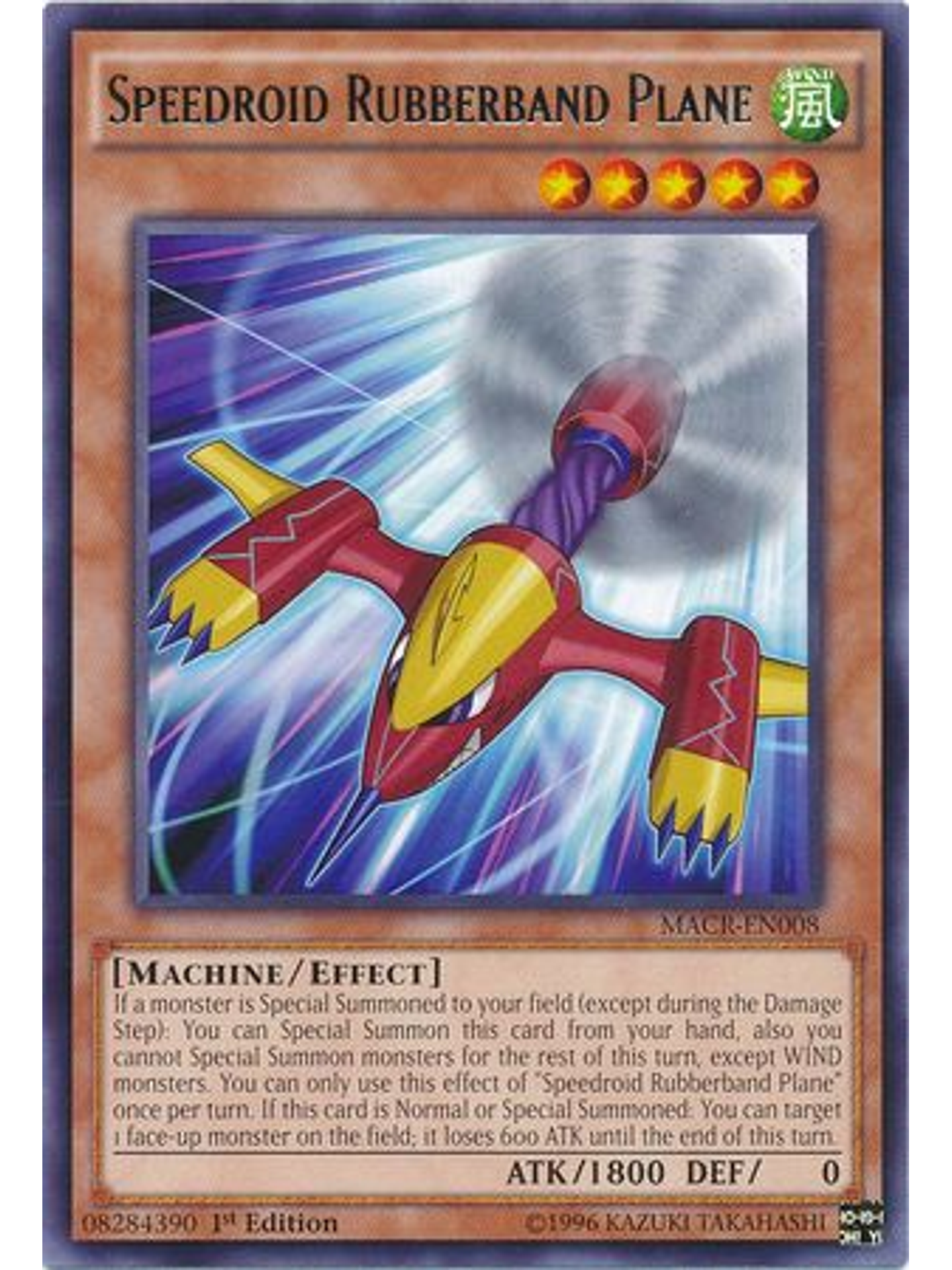 Speedroid Rubberband Plane - macr-en008 - Rare 1st Edition 1