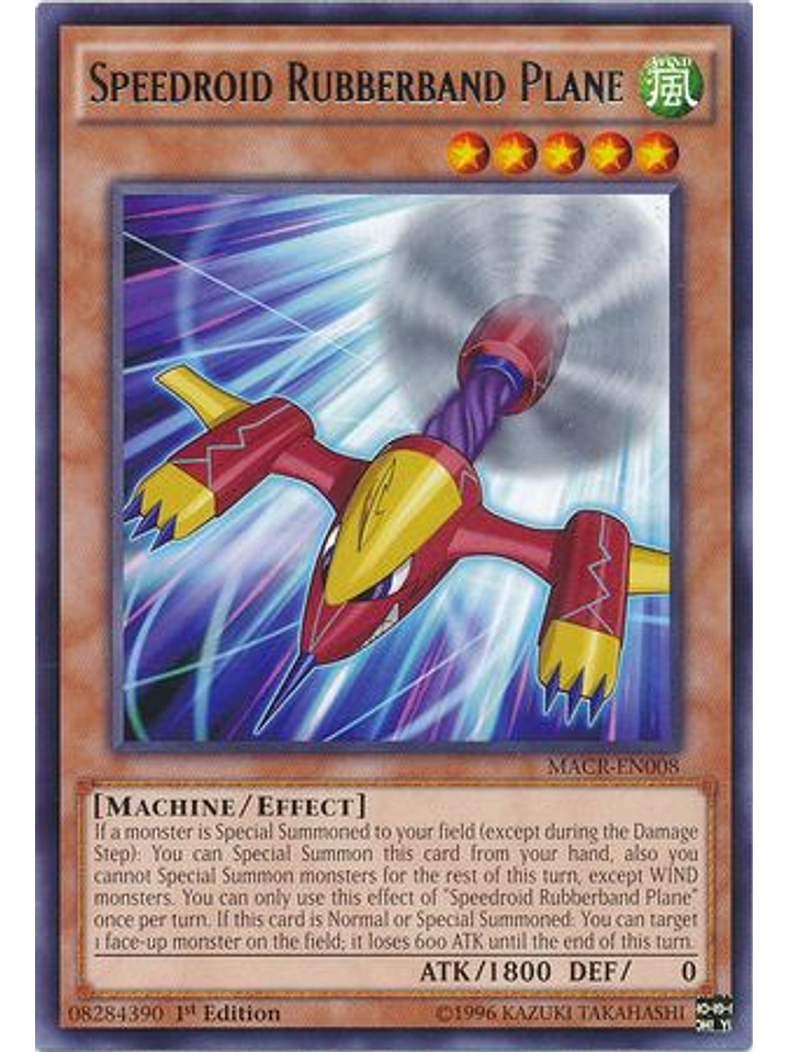 Speedroid Rubberband Plane - macr-en008 - Rare 1st Edition 1