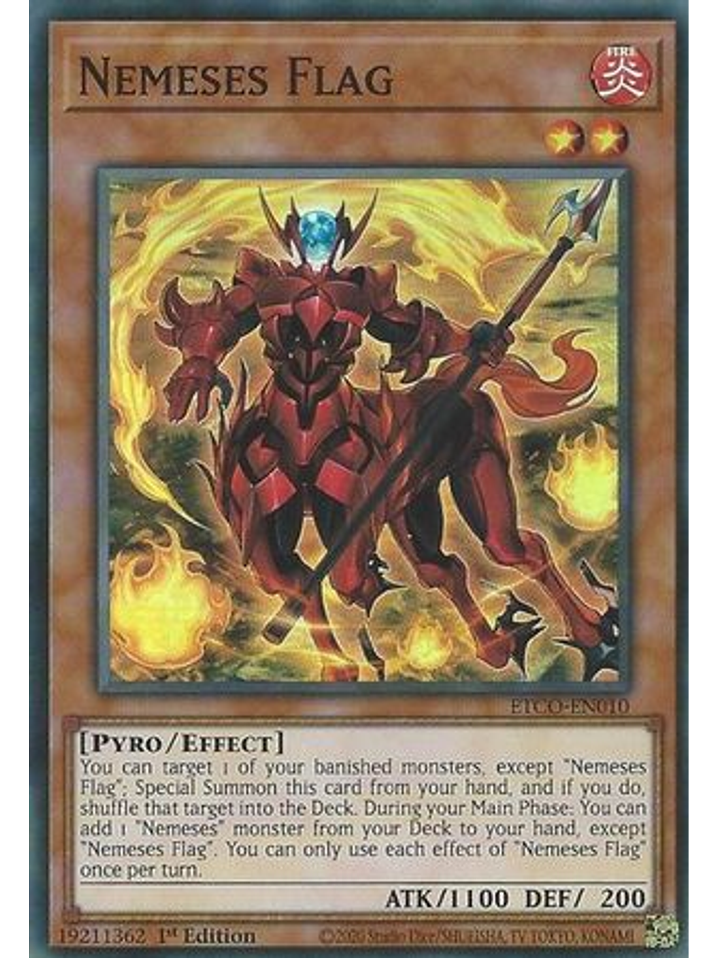 Nemeses Flag - ETCO-EN010 - Super Rare 1st Edition 1