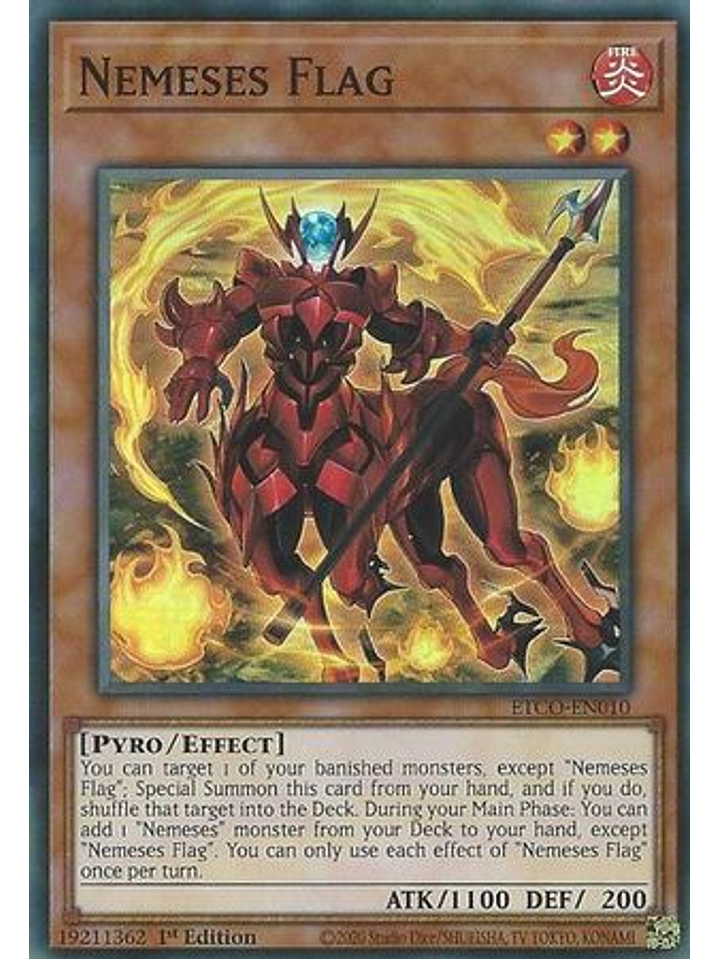 Nemeses Flag - ETCO-EN010 - Super Rare 1st Edition 1