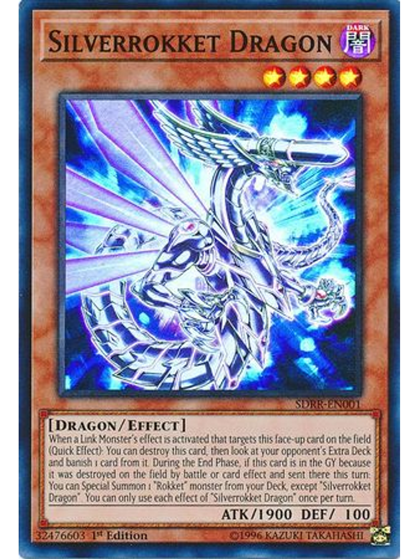 Silverrokket Dragon - SDRR-EN001 - Super Rare 1st Edition 1