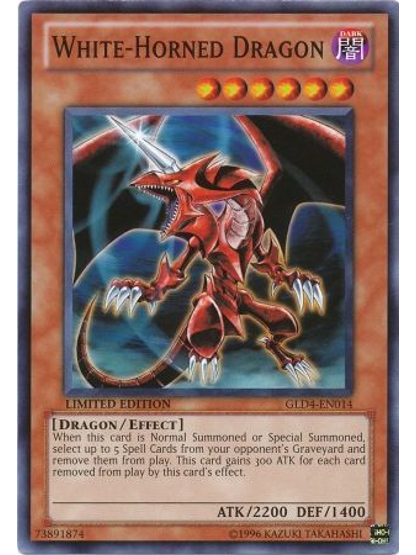 White-Horned Dragon - GLD4-EN014 - Common 1