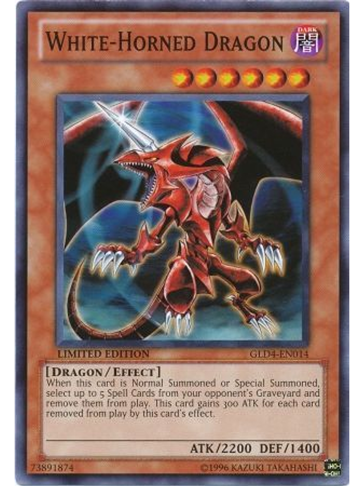 White-Horned Dragon - GLD4-EN014 - Common 1