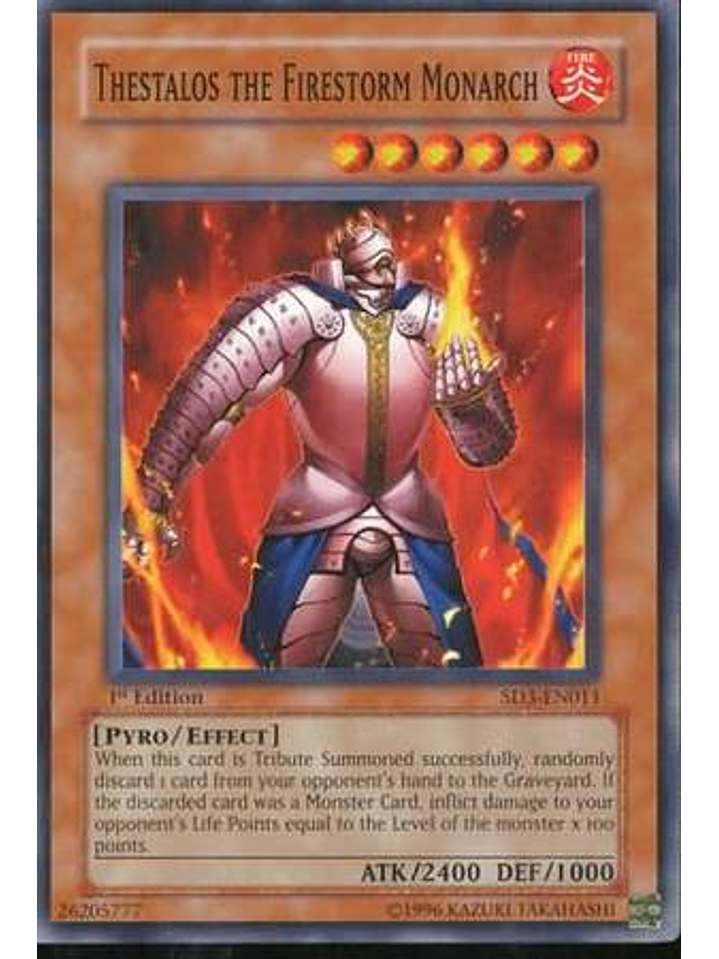 Thestalos Firestorm Monarch - SD3-EN011 - Common 1st Edition 1