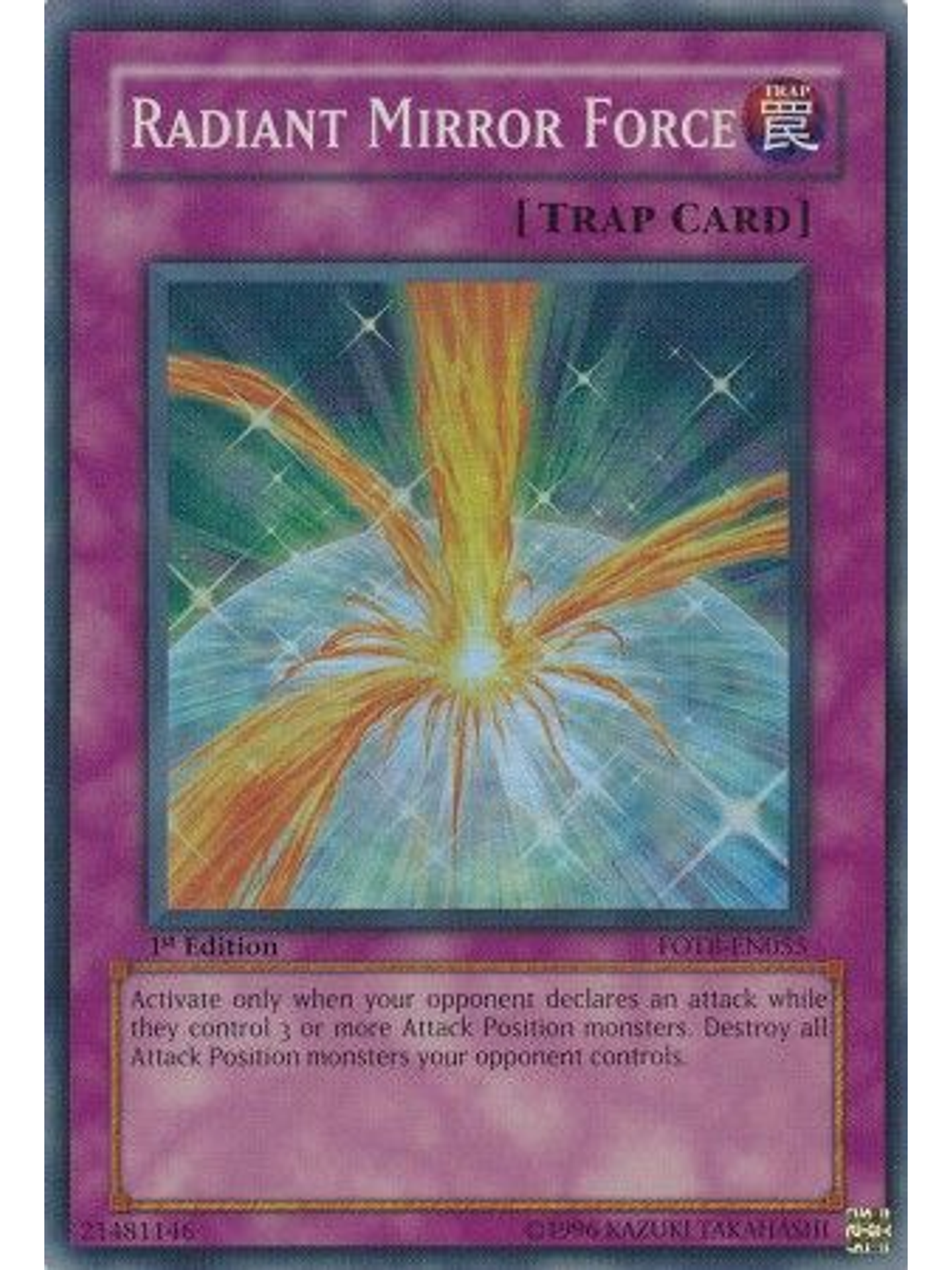 Radiant Mirror Force - FOTB-EN055 - Super Rare 1st Edition 1