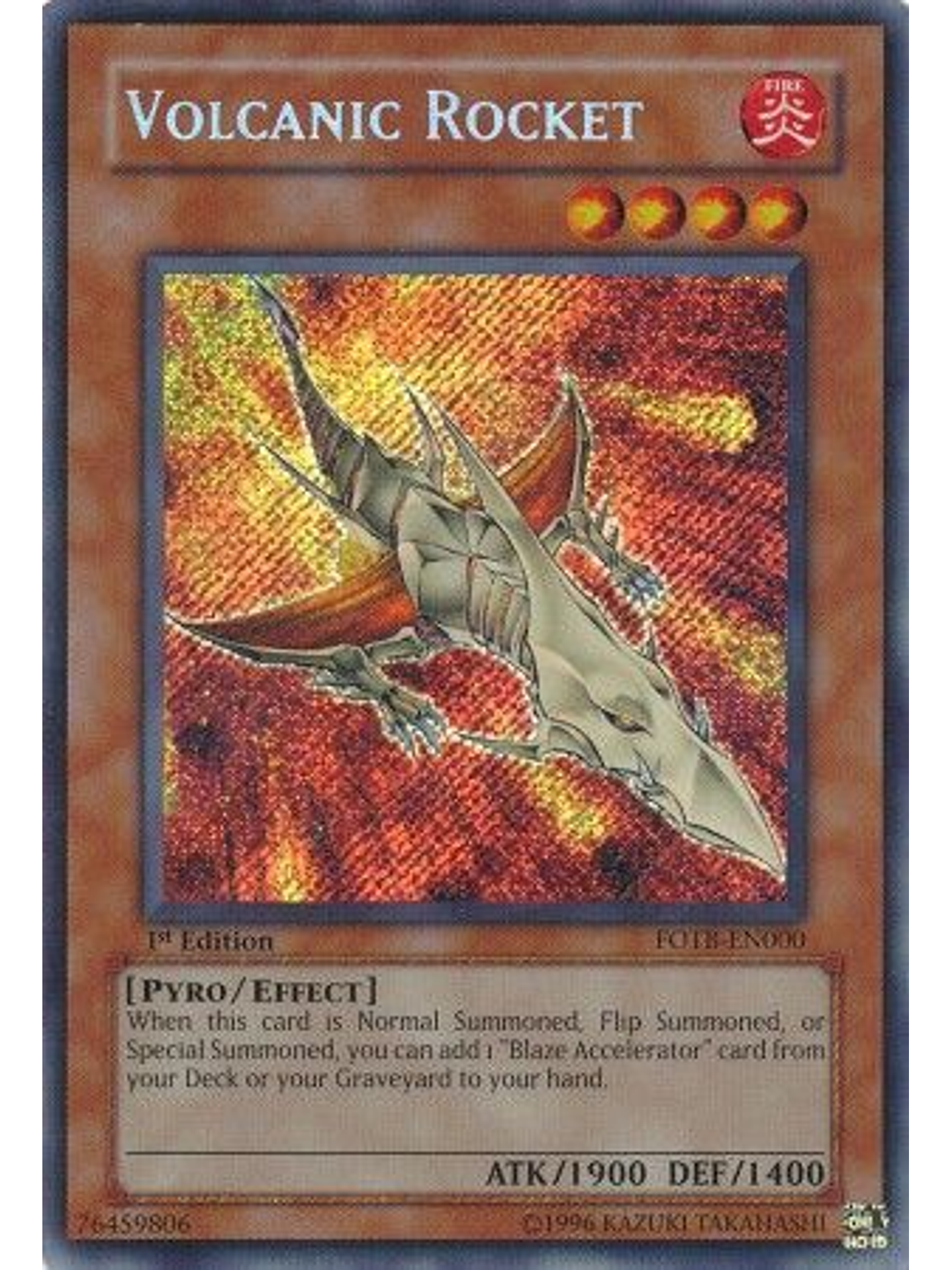 Volcanic Rocket - FOTB-EN000 - Secret Rare 1st Edition 1