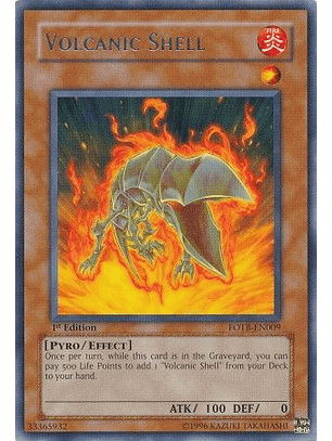 Volcanic Shell - FOTB-EN009 - Rare 1st Edition