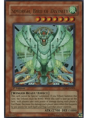 Simorgh, Bird of Divinity - SD8-EN001 - Ultra Rare 1st Edition