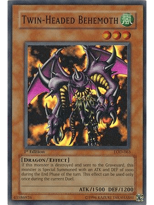 Twin-Headed Behemoth - LOD-063 - Super Rare 1st Edition