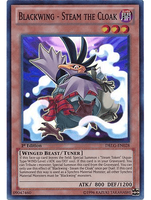 Blackwing - Steam the Cloak - DRLG-EN028 - Super Rare 1st Edition