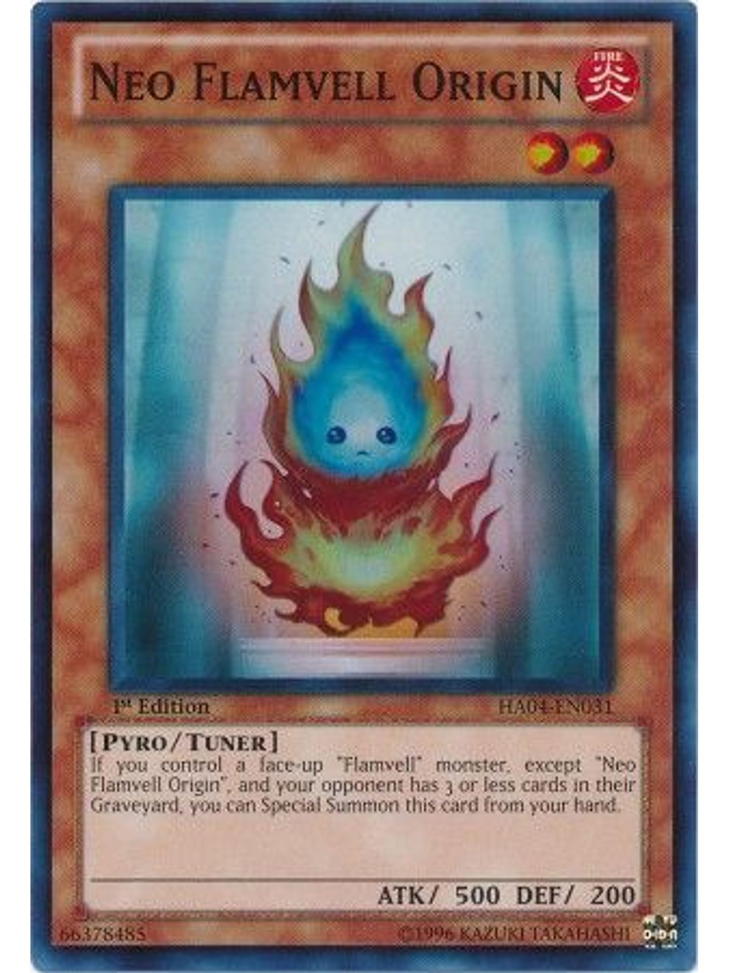 Neo Flamvell Origin - HA04-EN031 - Super Rare 1st Edition 1