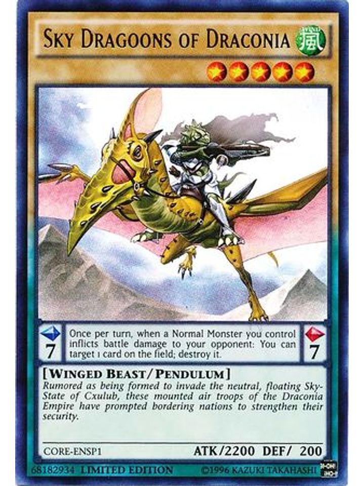 Sky Dragoons of Draconia- CORE-ENSP1- Ultra Rare Limited Edition 1