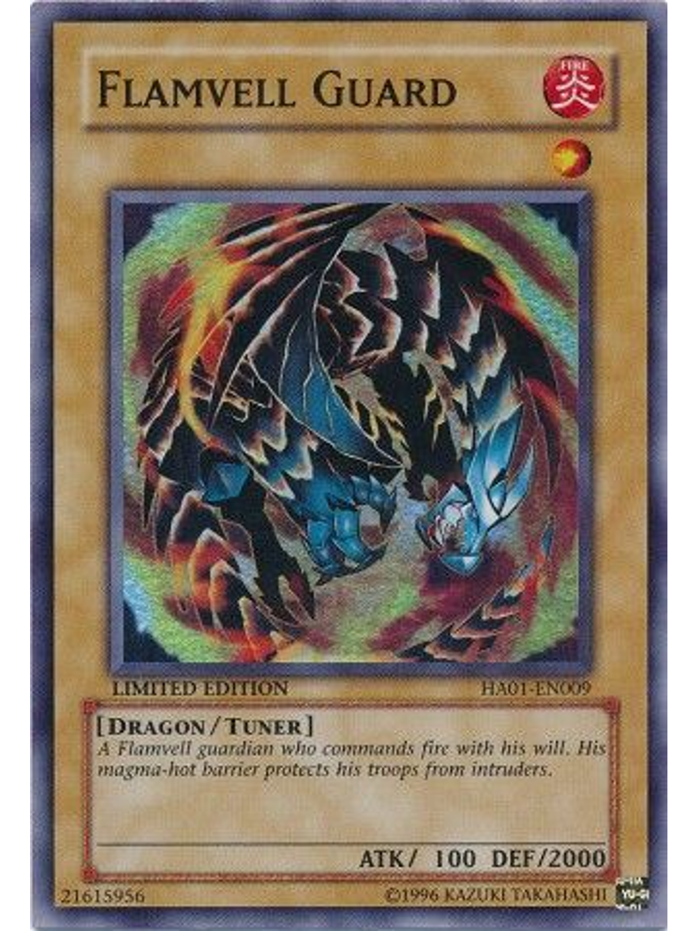 Flamvell Guard - HA01-EN009 - Super Rare 1st Edition 1