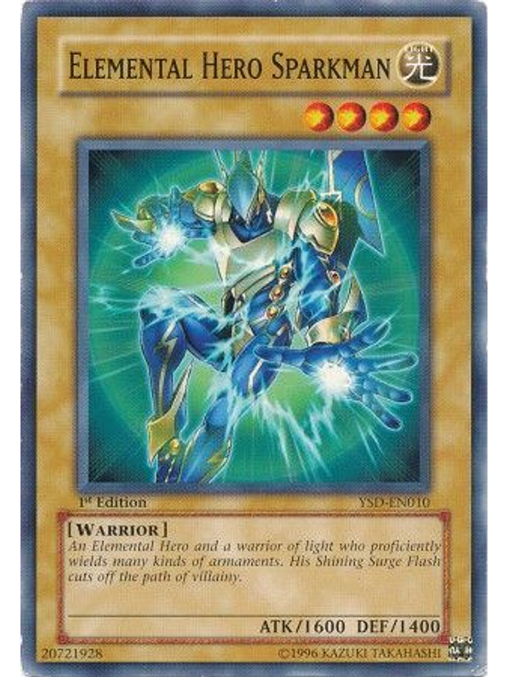 Elemental Hero Sparkman - YSD-EN010 - Common 1st Edition 1