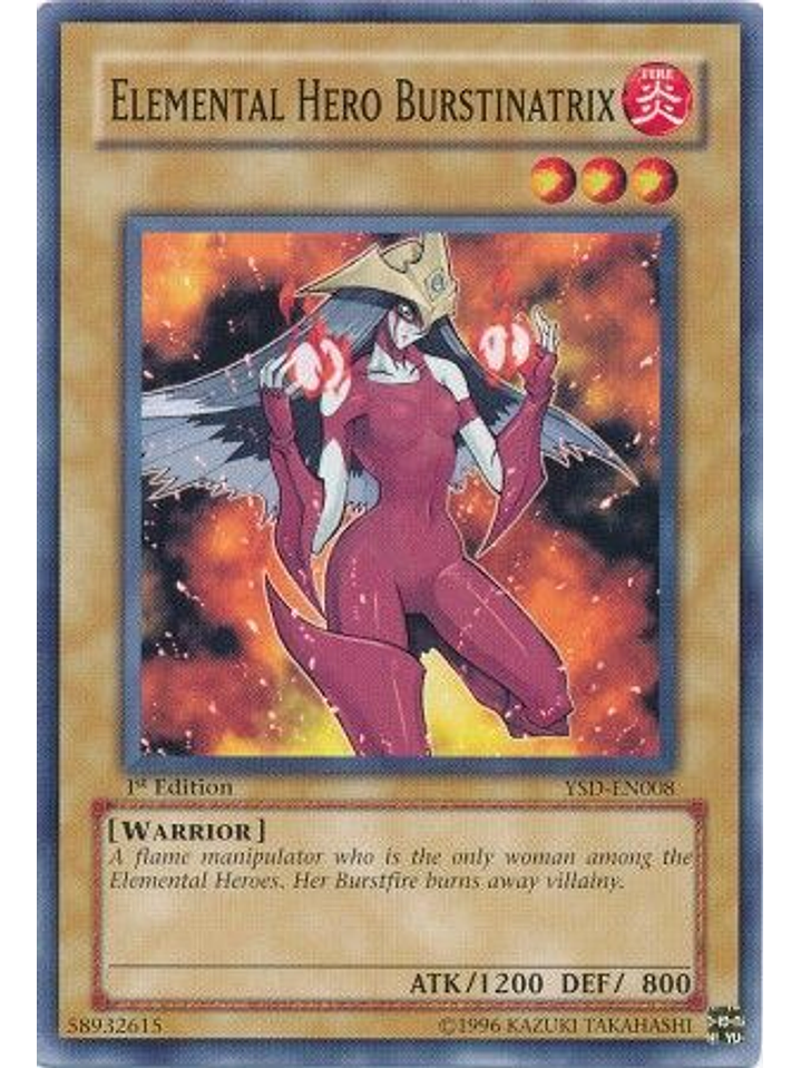 Elemental Hero Burstinatrix - YSD-EN008 - Common 1st Edition 1