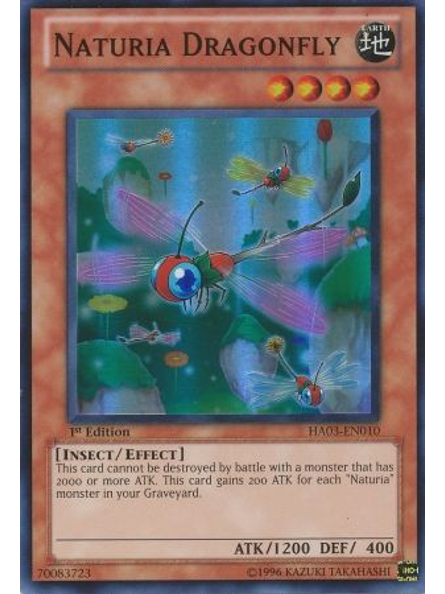 Naturia Dragonfly - HA03-EN010 - Super Rare 1st Edition 1