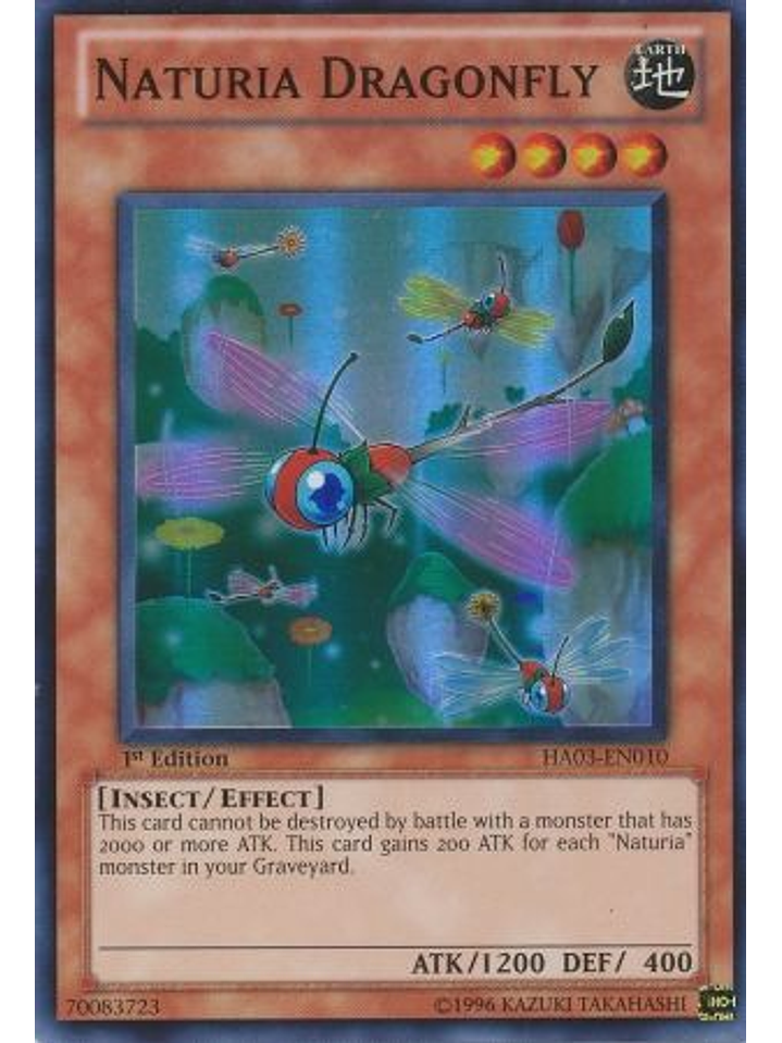 Naturia Dragonfly - HA03-EN010 - Super Rare 1st Edition 1