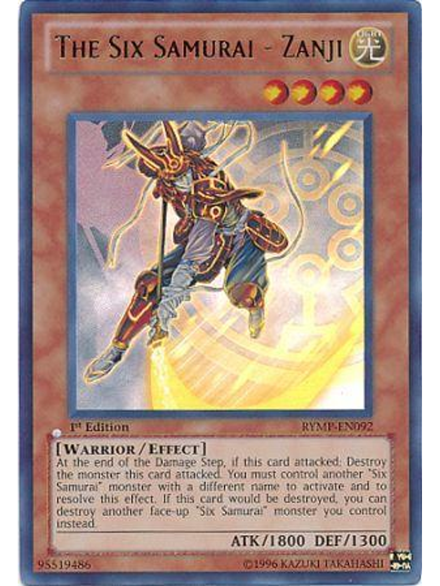 The Six Samurai - Zanji - RYMP-EN092 - Ultra Rare 1st Edition 1