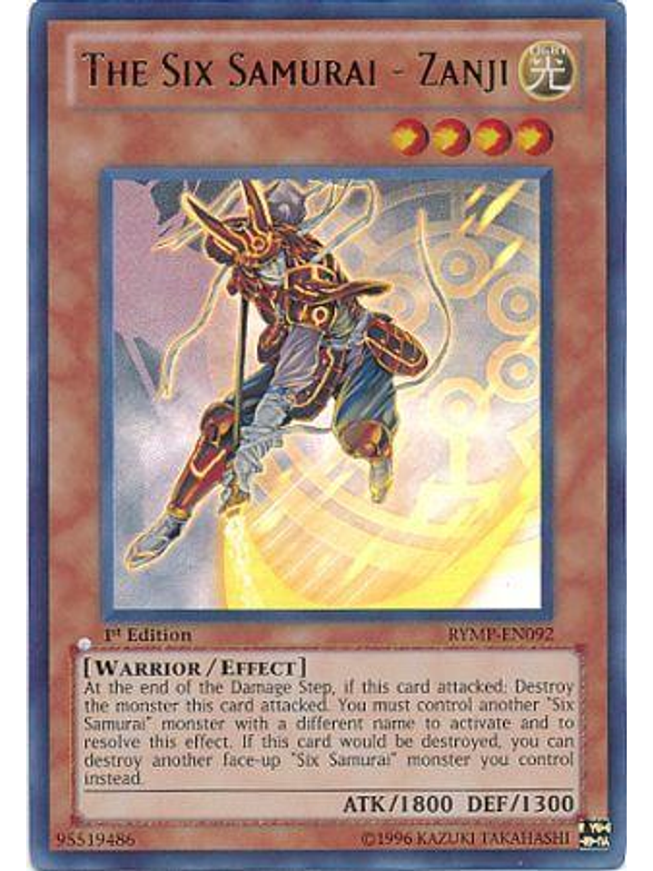 The Six Samurai - Zanji - RYMP-EN092 - Ultra Rare 1st Edition 1