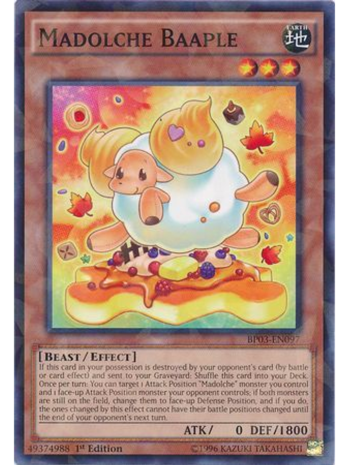 Madolche Baaple - BP03-EN097 - Shatterfoil Rare 1st Edition 1