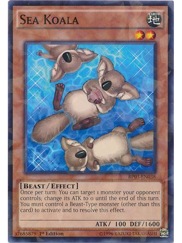 Sea Koala - BP03-EN038 - Shatterfoil Rare 1st Edition 1