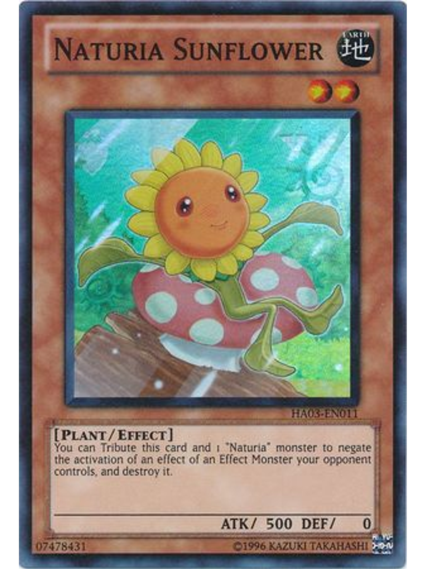 Naturia Sunflower - HA03-EN011 - Super Rare Unlimited 1